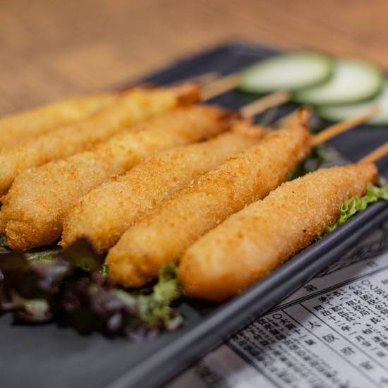 Kushiages de Camarón de Sushi Zú